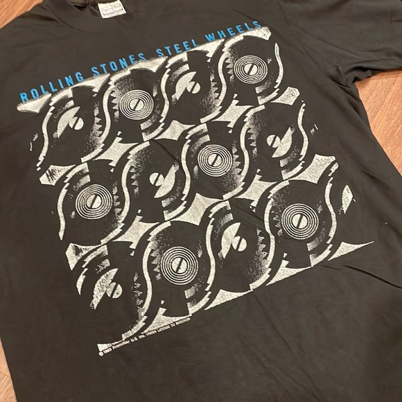 Rolling Stones Steel Wheels 1989 Authentic Tour Tee - Picture 2 of 6